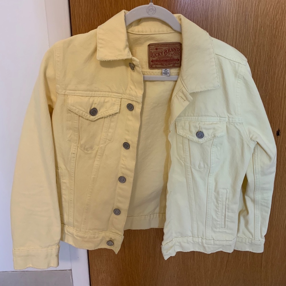 Lucky Brand Pale Yellow Denim Jacket
